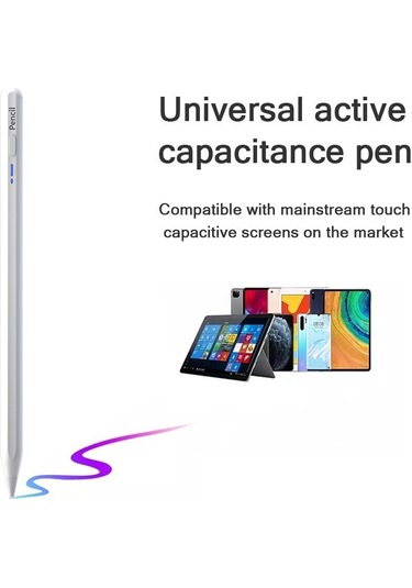 Bp16 Cep Telefonu / Tablet Evrensel Aktif Kapasitif Stylus Kalem Beyaz