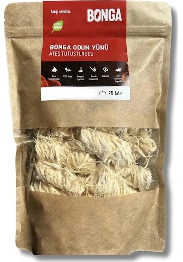 Bonga Odun Yünü Ateş Tutuşturucu - 350 G
