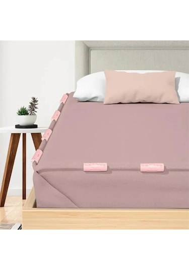 Pink-6pcs Çarşaf Klipleri Plastik Kaymaz Kelepçe Yorgan Yatak Örtüsü İğnesiz Klip Tutucu Bağlantı Elemanları Ev Yatak Tutucu
