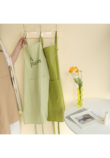 Yuntech01 Kahve Rengi Japon Stil Antrenörlü, Yağa Ve Kirdirici Dayanıklı, Harf Desenli, Kollüksüz Mutfak Fırın Apronu