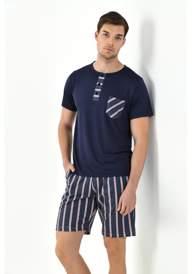 Yeni İnci 3'lü Yarım Kol Erkek Pijama Takım Epj801 001