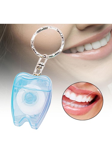 Dolıty Taşınabilir Diş İpi Anahtarlık Essentials Aracı Mavi