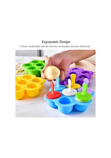 Qingmipy Pembe Silikon Kalıp: Pastane, Buz Ve Yemek Pişirme İçin 7 Delikli, Elastik Malzemeyle Çok Renkli