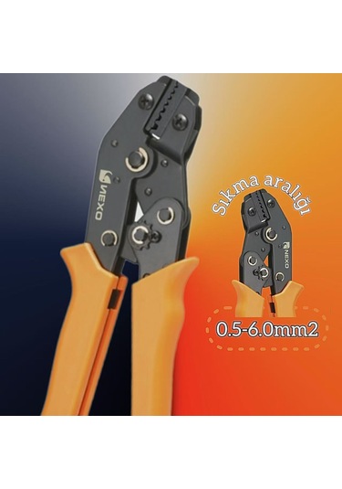 Yalıtımsız Sıkma Aleti, 0,5-6,0 Mm²/22-10 Awg Sıkma Aletleri