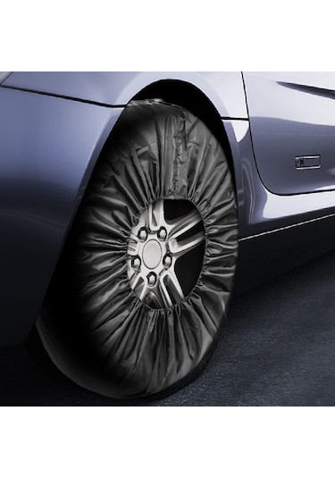 Dianziye Araba Rehber Lastik Koruması - 190t Poliester, Su Geçirmez, 19-23 İnç 80cm Çap , Kırmızı, Tekli Paket