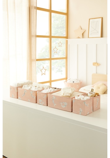 Ocean Home Textile 6'lı Çocuk Odası Deniz Kızı Çekmece İçi Düzenleyici Kutu