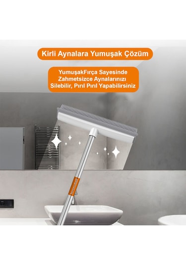 Turuncukoli Çekpas Kauçuk Fırça  Paspas Mop /  Banyo Vip Turbo Temizlik
/  Ev Araba Zemin Temizlik Fırçası