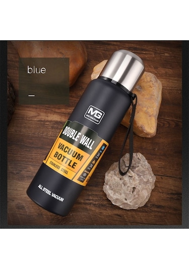 Açık Termos Taşınabilir Büyük Kapasiteli Yalıtılmış Kupa Dark Blue , Size:1500ml Beyaz