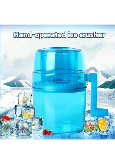 Jialan Taşınabilir El İşletilen Buz Kırıcı Tıraş Çocuklar Mavi