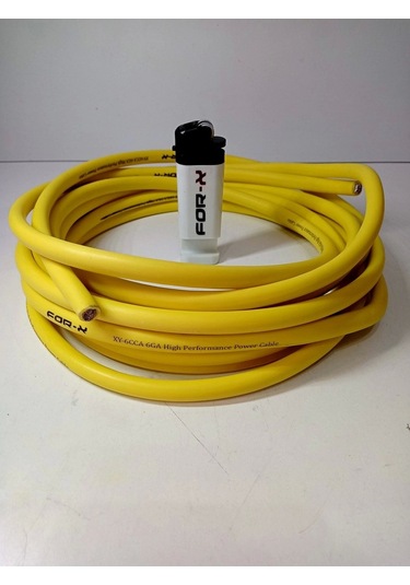 Amfi Tesisat Güç Kablosu 6ga Çakmak - Oto Anfi 6ga Power Kablosu - 10 Metre