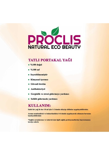 Proclis Tatlı Portakal Uçucu Yağı 2 x 10 ML