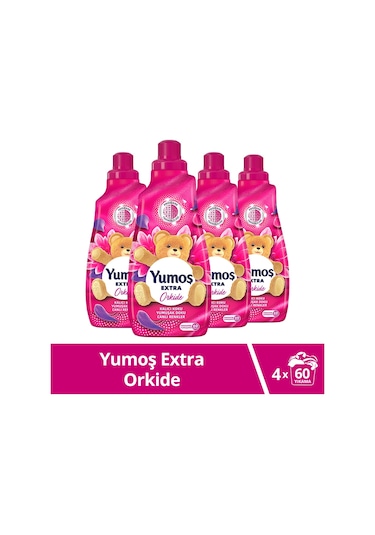 Yumoş Çamaşır Yumuşatıcısı Extra Konsantre Orkide 4 x 1440 ML