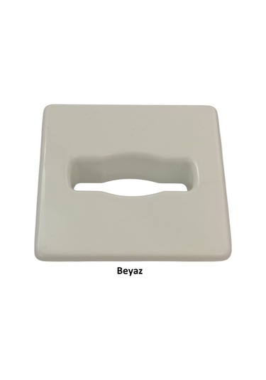 Adilon Masaüstü Kablo Kanalı Deliği Kapağı, Kare, Beyaz 6 Cm