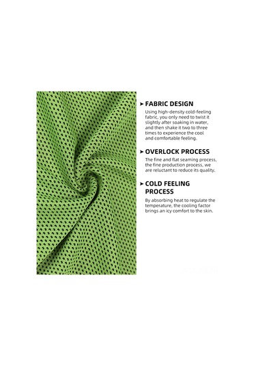 Xiyyadms 3 Adet Soğuk Hisli Spor Havlusu - Yeşil+turuncu+gül Rengi - 30x100cm - Hızlı Kuruyan, Teri Emici, Spor Ve Outdoor Kullanıma Uygun Çok Renkli