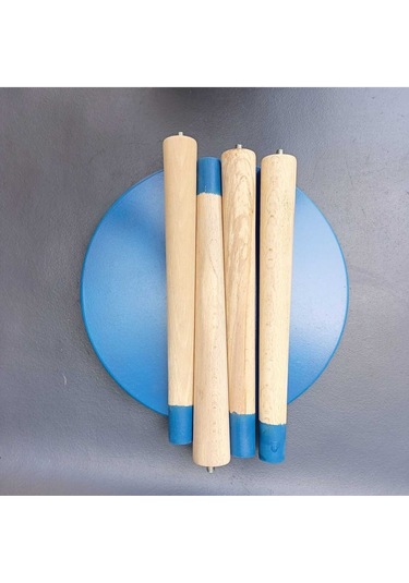 Na Neşeli Ahşap Ahşap Çocuk Taburesi. Çocuk Sandalyesi. Çalışma Masası .renkli Çocuk Odası Sehpa Çiçeklik Ev Dekoru Boncuk Mavi