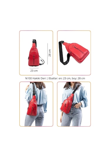Grande Erkek Hakiki Deri Bodybag Çanta Taba 4270 Taba