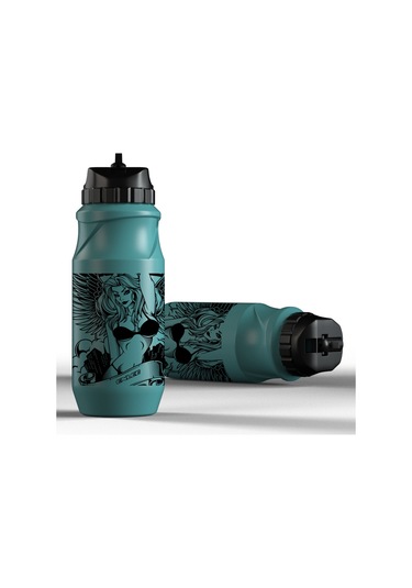 Enlee 650Ml Dağ Bisikleti Su Şişesi Bpa Içermez Fda Sertifikası Olmadan - Güzel Kız/Yeşil