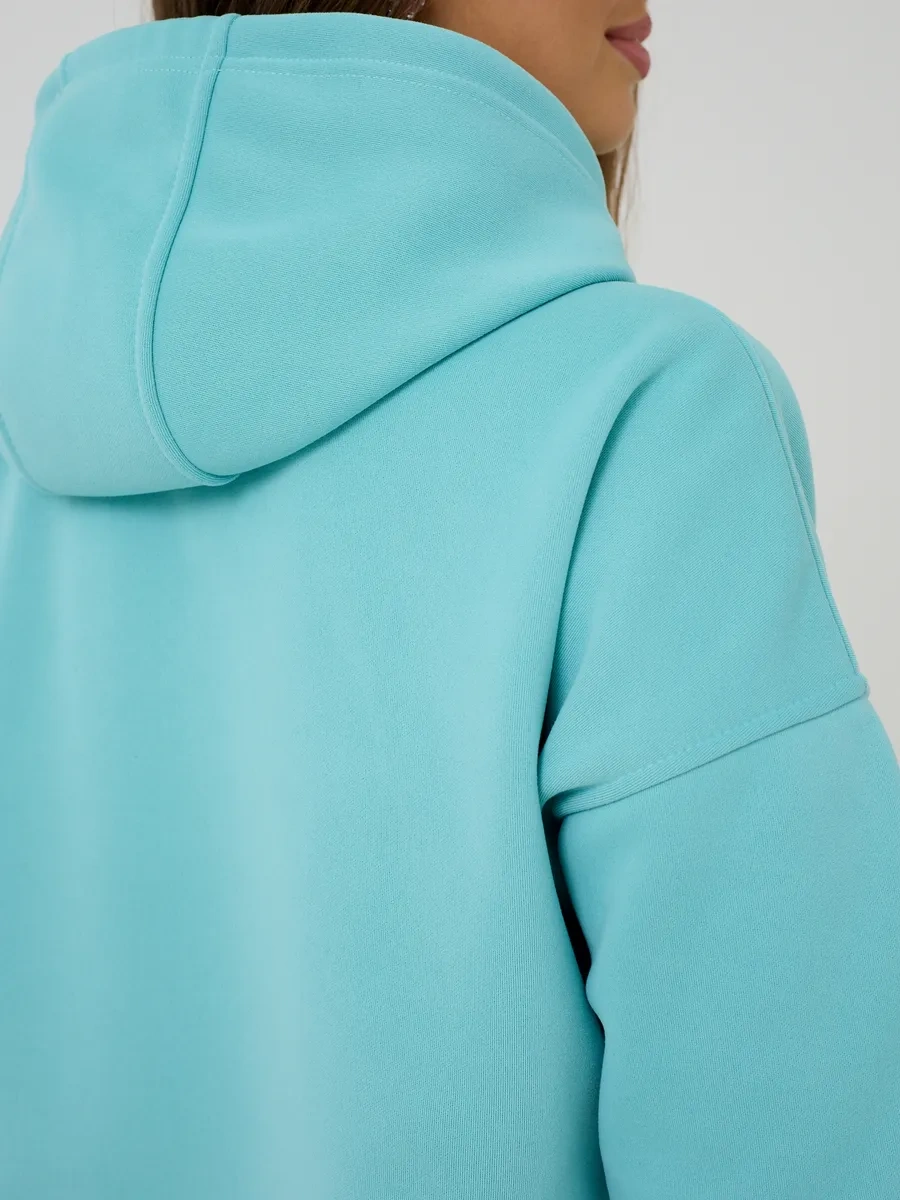 Ivcreatıve İçi Tüylü Kapüşonlu Sweatshirt 479556017 Turkuaz