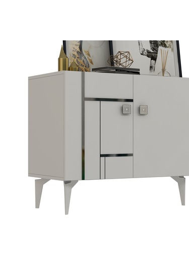 Maddera Konsol Beyaz-gümüş