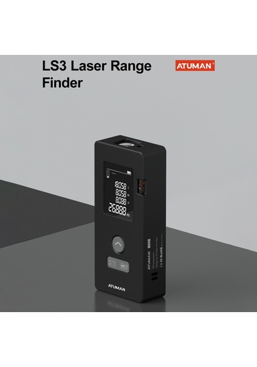 Reedark 60m Lazer Mesafe Ölçer, 2mm Hassasiyetli, 2.0" Işıklandırmalı Ekran, Abs Gövde, İnfrared Ölçüm Aleti Siyah