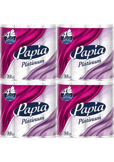 Papia Tuvalet Kağıdı 4 Katlı 128 Li Pk Platinum 4pk 32