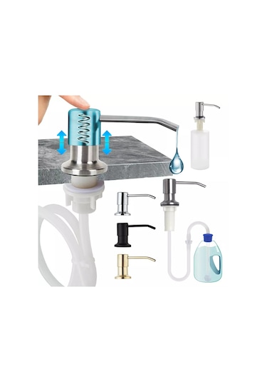 Siyah-mutfak Lavabo Uzatma Tüpü Kiti İçin Sabunluk Yedek Metal Lavaboya Monte Güverte Tezgahı Altında