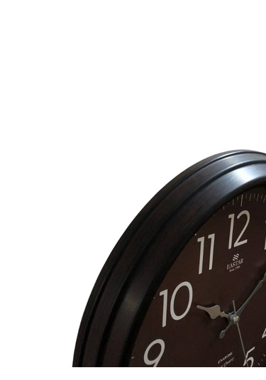 Eastar E3334 Sessiz Akar Saniyeli Modern Mocha Duvar Saati Renkli