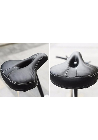 Homyl Çift Yaylı Süspansiyonlu Şok Emici Deri Bisiklet Siyah