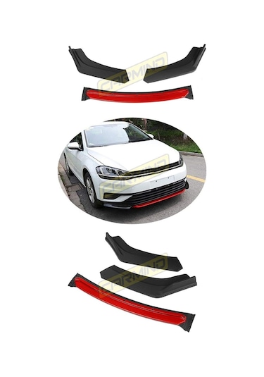 Volkswagen Golf 7.5 Ön Tampon Altı Lip 4 Parça 2017-2020