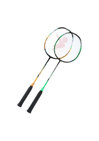 Geeksen Yeşil Karbon Fiber Badminton Raketi Seti 2 Kişilik - Taşınabilir Çanta İçeren Hafif Ve Dayanıklı Spor Aleti