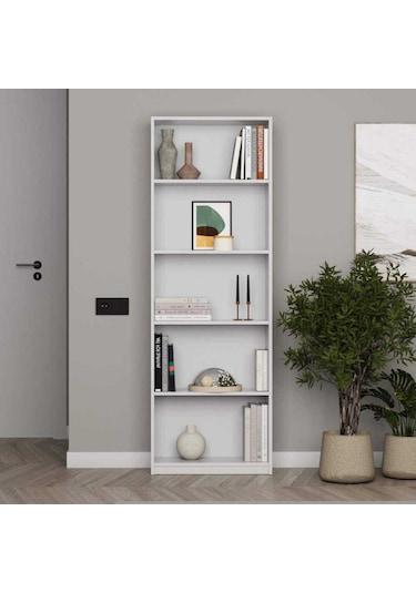 Adore 5 Raflı Kitaplık 56x170x20