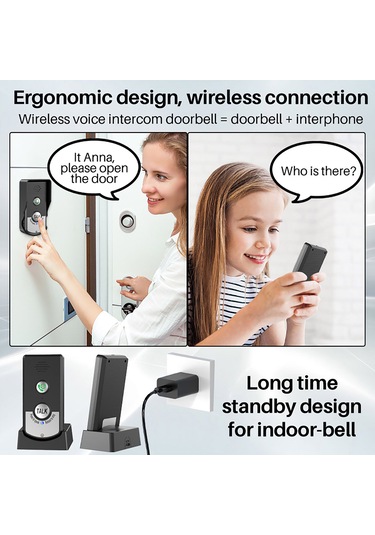 Monozone Diyafon İnterkom Audio Kablosuz Konuşmalı Diyafon