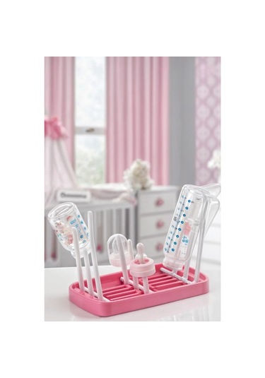 Katlanabilir Biberon Ve Mama Kabı Kurutucu Pembe