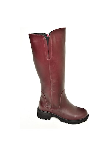 Fox Shoes N654226103 Bordo Hakiki Deri Günlük Kadın Çizme Bordo-hakiki Deri Bordo