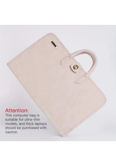 Dizüstü Bilgisayar Çantası, Modern Pembe Pvc Suni Deri Çanta, Ofis, Seyahat Ve Çalışma İçin Uygundur ,15.6/16 Diğer