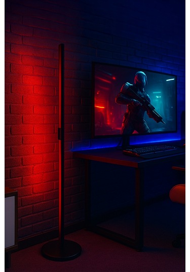 Metal Oturma Odası Salon Yatak Odası Mutfak Ambiyans Aydınlatma Lambader Siyah