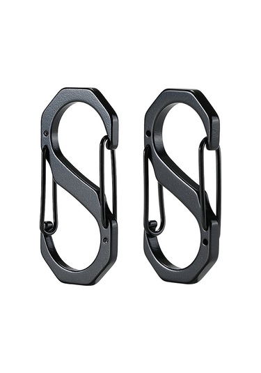 Yifomall Kamp Ve Doğa Etkinlikleri İçin Çift Paket S Tipi Çelik Kanca - Hafif Ve Çok Amaçlı Çantalar İçin Güvenli Asma Aracı