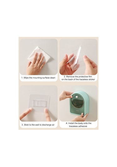 Cbtx Banyo Duvara Monte Pamuklu Çubuk Tutucu Pamuklu Çubuklar İçin Kozmetik Saklama Kutusu, Makyaj Pedleri - Beyaz