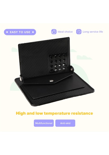 Araba Gösterge Paneli Çok İşlevli Sihirli Taşınabilir Telefon Tutucu Silikon Siyah