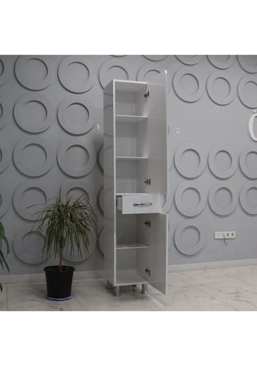 Özce Banyo Boy Dolabı 40 Cm Mdf Beyaz