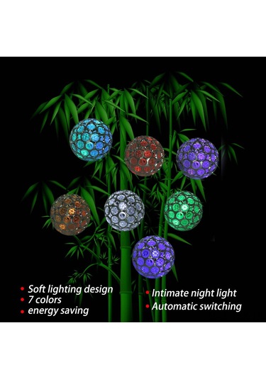Yaozixa Güneş Enerjili Ip55 Su Geçirmez Beyaz Led Fonksiyonlu 5w 1.2v Bahçe/çardağı Dekoratif Asma Lambası