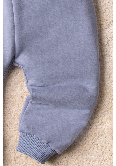 Mai Perla Smile Bear Nose 2'li Unisex Bebek Alt Üst Takım Mavi