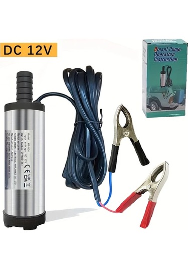 Honeybeeshop Taşınabilir 12v Paslanmaz Çelik Dalgıç Pompa Dizel Kerosen Su İçin Hafif Kolay Kurulum 3m Tel