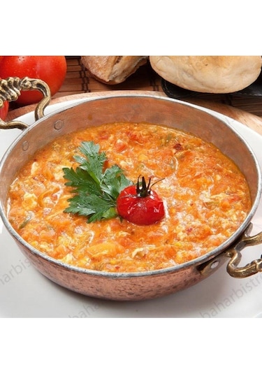 Gür Bakır Bakır Tek Kişilik Sahan Yumurta Tava Kuymak Menemen Tava 16 Cm