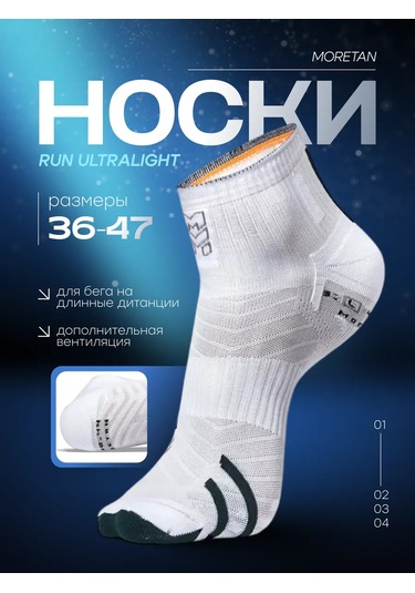 Moretan Koşu Ve Maraton İçin Ultralight Spor Çorapları 154496157 Beyaz