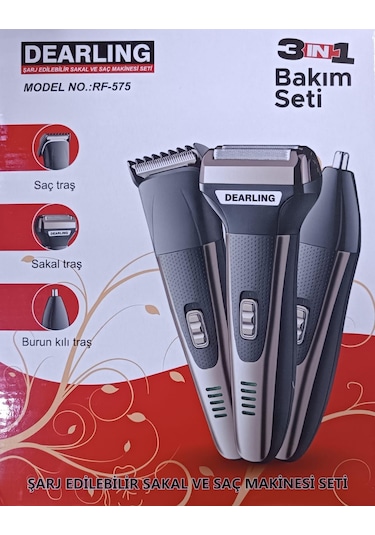 Dearling Rf-575 3 In 1 Şarjlı Saç Sakal Traş Makinesi