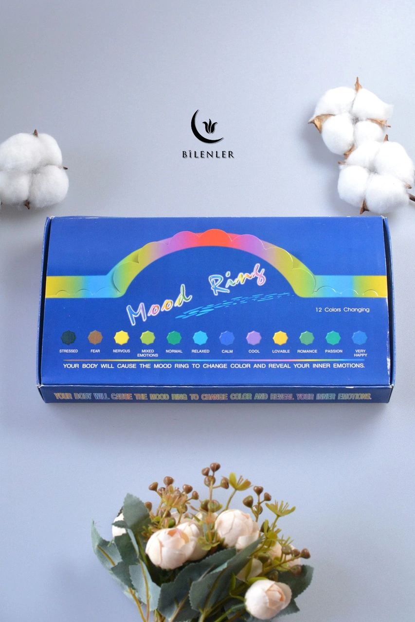 Moda Göre Renk Değiştiren Yüzük 60'lı Karışık Ölçü Kutu Çok Renkli