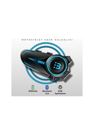 Motosiklet İntercom Seti Yeni Sürüm Bluetooth V5.3 Rgb Kask Kulaklığı