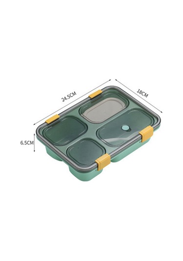 Xurunkeji Yetişkinler, Çocuklar, Mikrodalga Fırına Uygun, Çocuklar, Okul Salata Kutuları, Gıda Kapları İçin Bölmeli Taşınabilir Bento Kutusu B Yeşil