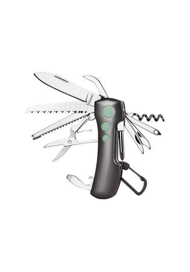 Valkyrie 14 in 1 Çok Fonksiyonlu Katlanır İsviçre Çakısı Siyah